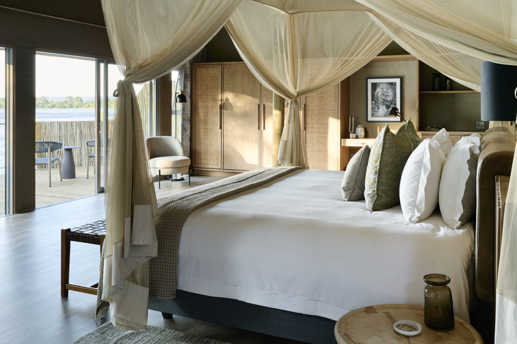 VFRL Rapids View Villa brand shoot. Zambezi National Park, Victoria Falls, Zimbabwe. Client: Zambezi Crescent. Stylist: Jena Gradwell. Photographer: Mark Williams.