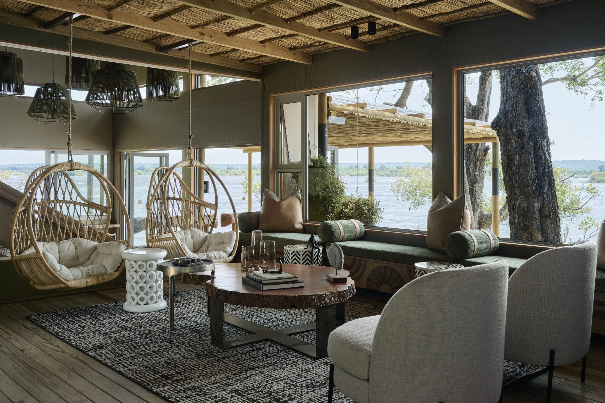 VFRL Rapids View Villa brand shoot. Zambezi National Park, Victoria Falls, Zimbabwe. Client: Zambezi Crescent. Stylist: Jena Gradwell. Photographer: Mark Williams.